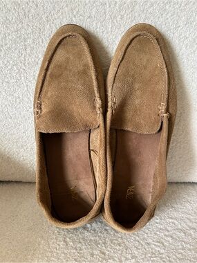 Zara Tan Suede Slip-On Loafers Size 38 or US 7.5/8